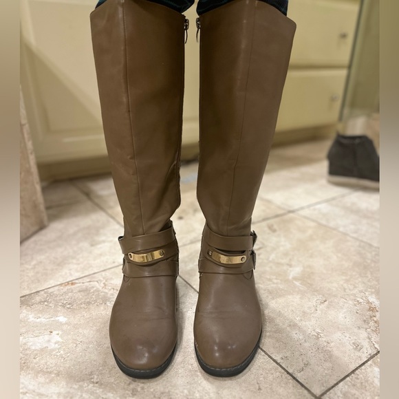 Italina Boutique Purchased Chestnut buckle riding boots Size 8.5 - Picture 6 of 8